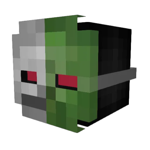 pligt Minecraft avatar head, 3D render