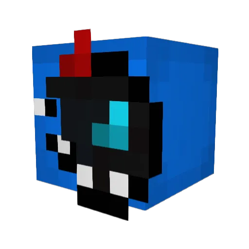 pligzx Minecraft avatar head, 3D render