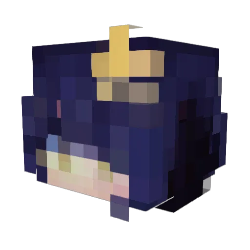 plimira Minecraft avatar head, 3D render