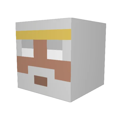 plinkz Minecraft avatar head, 3D render