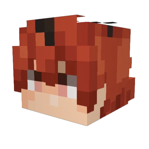 plipplaps Minecraft avatar head, 3D render