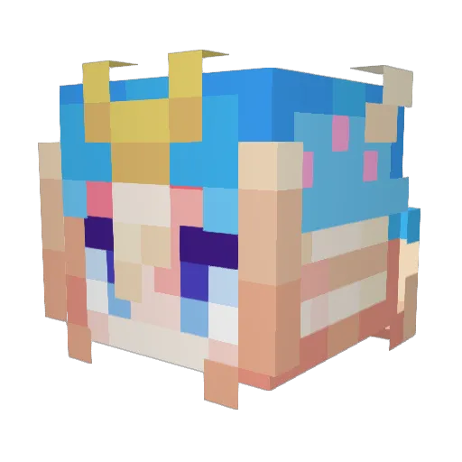 plipplopchop Minecraft avatar head, 3D render