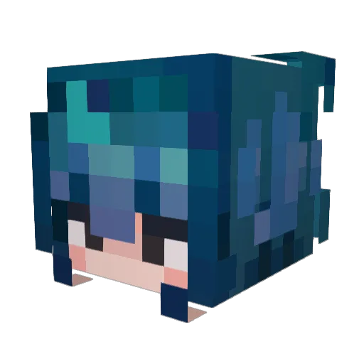 plixelated Minecraft avatar head, 3D render
