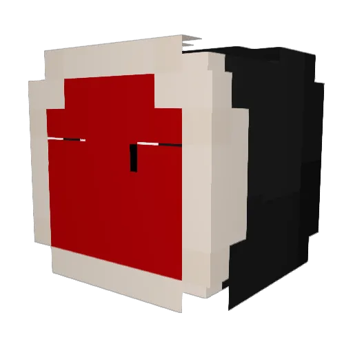 pll6n Minecraft avatar head, 3D render