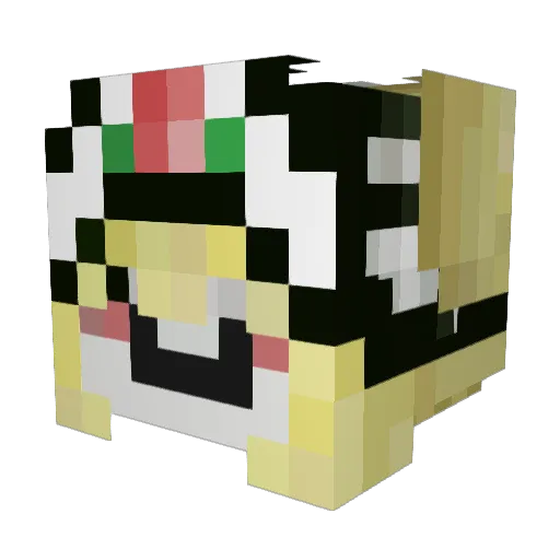 plld Minecraft avatar head, 3D render
