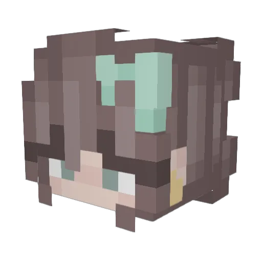 pllushyy Minecraft avatar head, 3D render