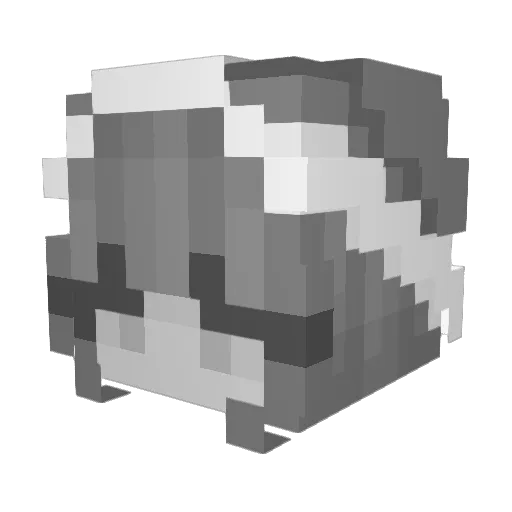 plmns Minecraft avatar head, 3D render