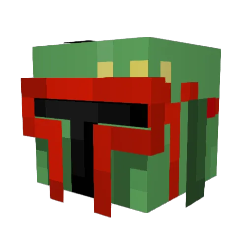 plnDz Minecraft avatar head, 3D render