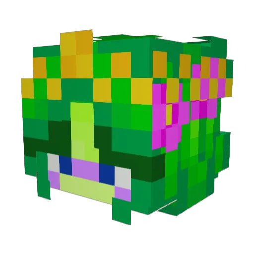 plnetrve_ Minecraft avatar head, 3D render