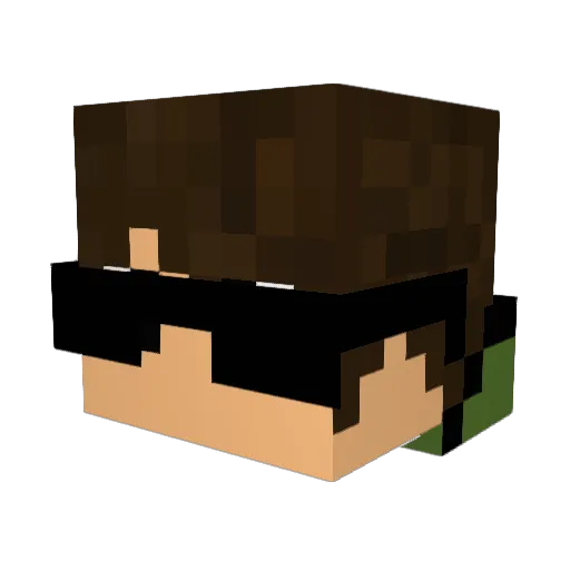 ploMP4 Minecraft avatar head, 3D render