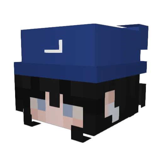 ploTtwistt Minecraft avatar head, 3D render