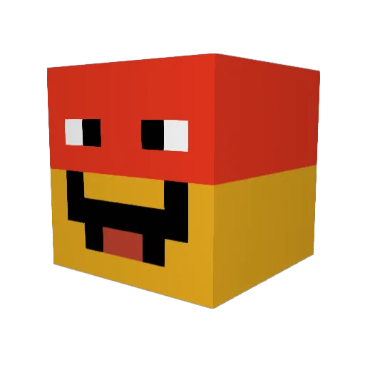 plobby Minecraft avatar head, 3D render