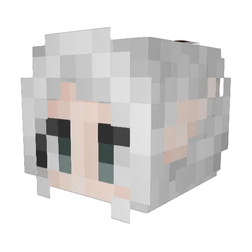 ploblob Minecraft avatar head, 3D render