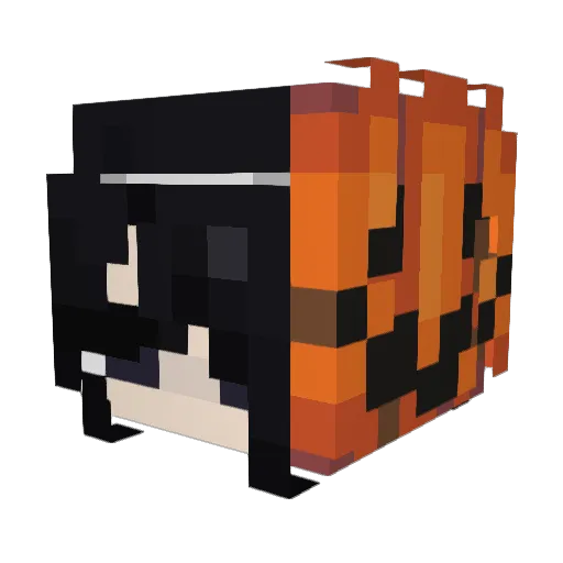 ploomies Minecraft avatar head, 3D render