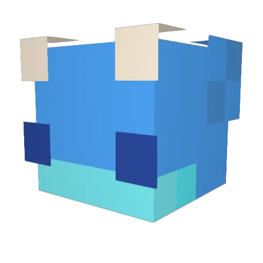 ploony Minecraft avatar head, 3D render
