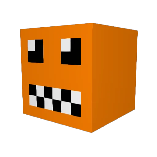 ploopyX Minecraft avatar head, 3D render