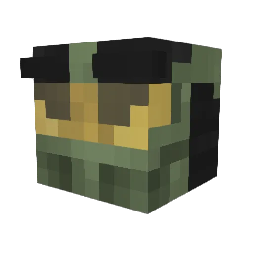 plorf_ Minecraft avatar head, 3D render