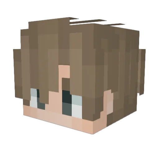 plosiveLiason Minecraft avatar head, 3D render