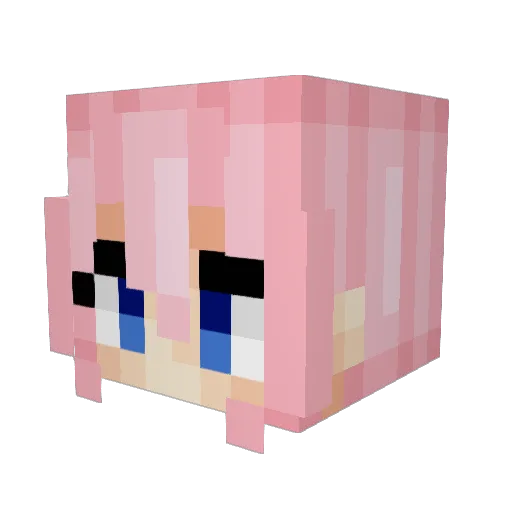 plotlines Minecraft avatar head, 3D render