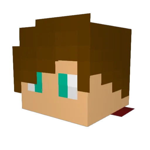 plottrout Minecraft avatar head, 3D render