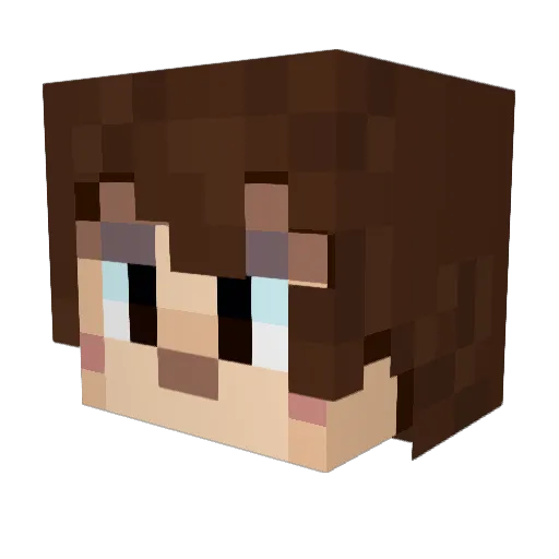 plourples Minecraft avatar head, 3D render