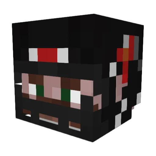 plqk Minecraft avatar head, 3D render