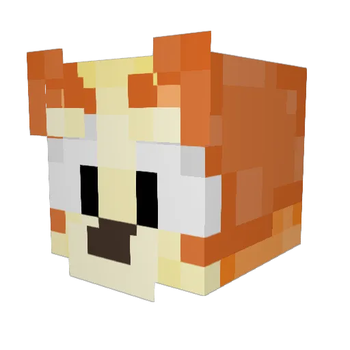 plucky_7 Minecraft avatar head, 3D render