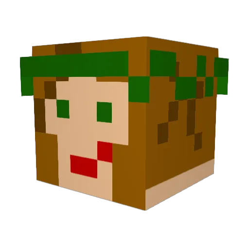 plucrain Minecraft avatar head, 3D render