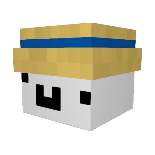 pluewe Minecraft avatar head, 3D render
