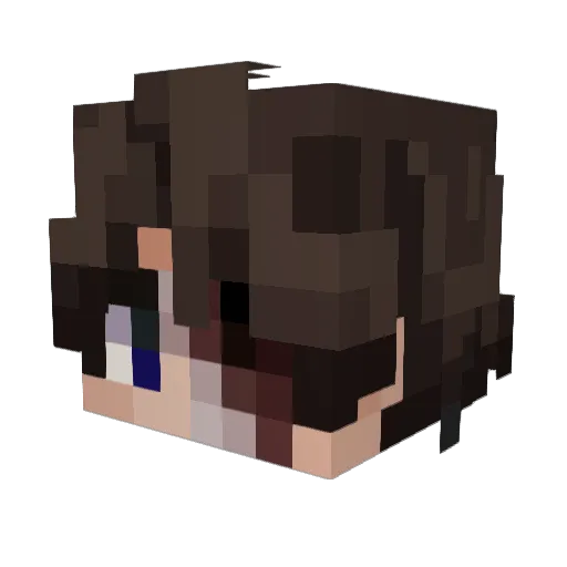 pluffa Minecraft avatar head, 3D render