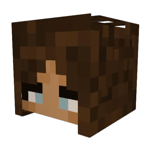 plum_witch_ Minecraft avatar head, 3D render