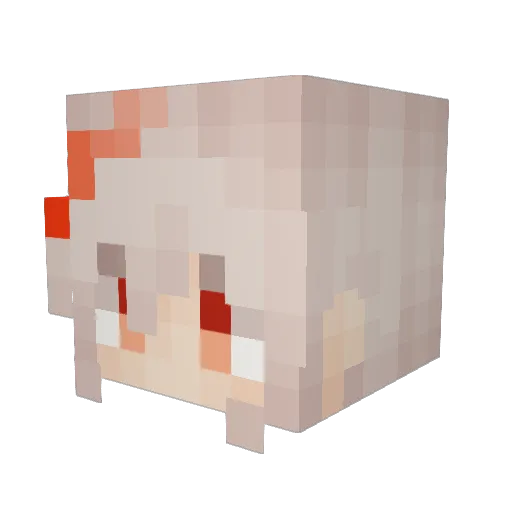 plumbu Minecraft avatar head, 3D render