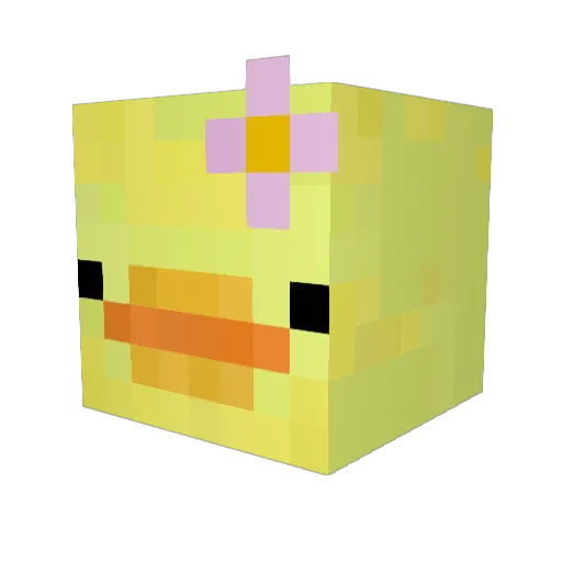 plumbubble Minecraft avatar head, 3D render