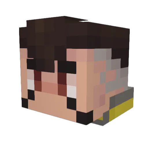 plumbust Minecraft avatar head, 3D render