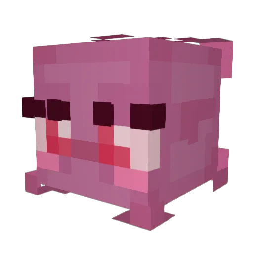 plumfie Minecraft avatar head, 3D render