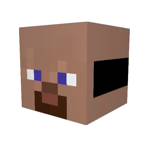 plupdrupkruptrup Minecraft avatar head, 3D render