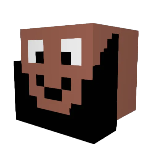 pluralplural13 Minecraft avatar head, 3D render