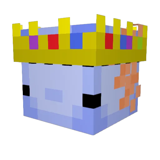 pluripotency Minecraft avatar head, 3D render