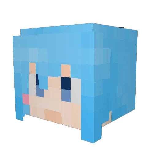 plusC__ Minecraft avatar head, 3D render