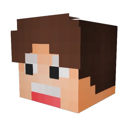plusduk Minecraft avatar head, 3D render