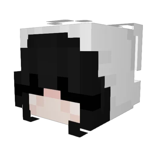 plushful Minecraft avatar head, 3D render