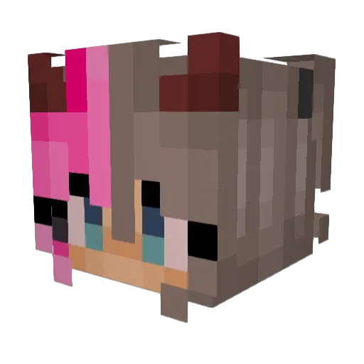 plushiedemons Minecraft avatar head, 3D render