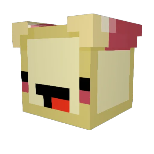 plusles Minecraft avatar head, 3D render
