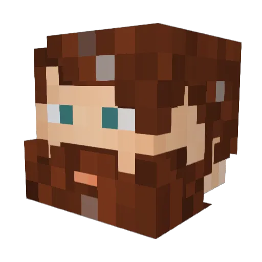 pluto00987 Minecraft avatar head, 3D render