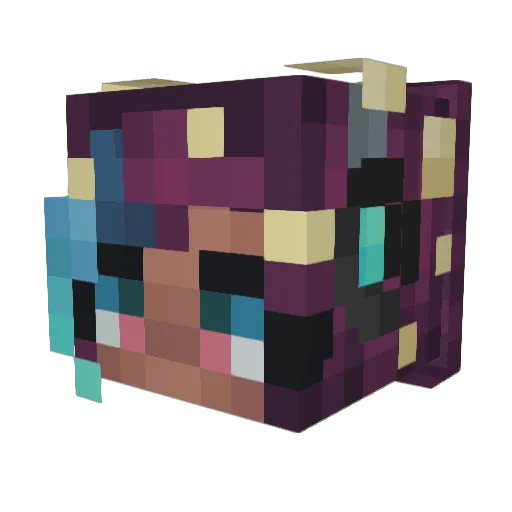 plutochip Minecraft avatar head, 3D render