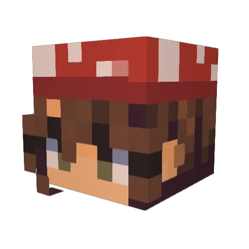 plutoeeeeee Minecraft avatar head, 3D render