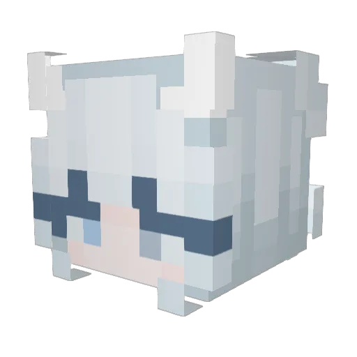 plutomist Minecraft avatar head, 3D render