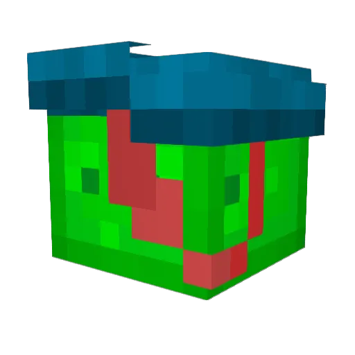 plutoniy Minecraft avatar head, 3D render