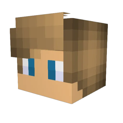 plutonjupiter Minecraft avatar head, 3D render