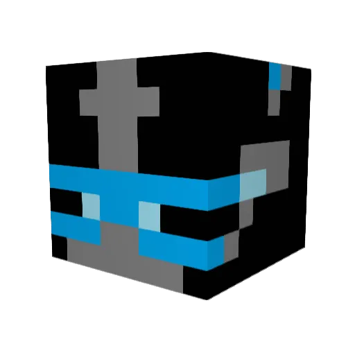 plutonlive Minecraft avatar head, 3D render